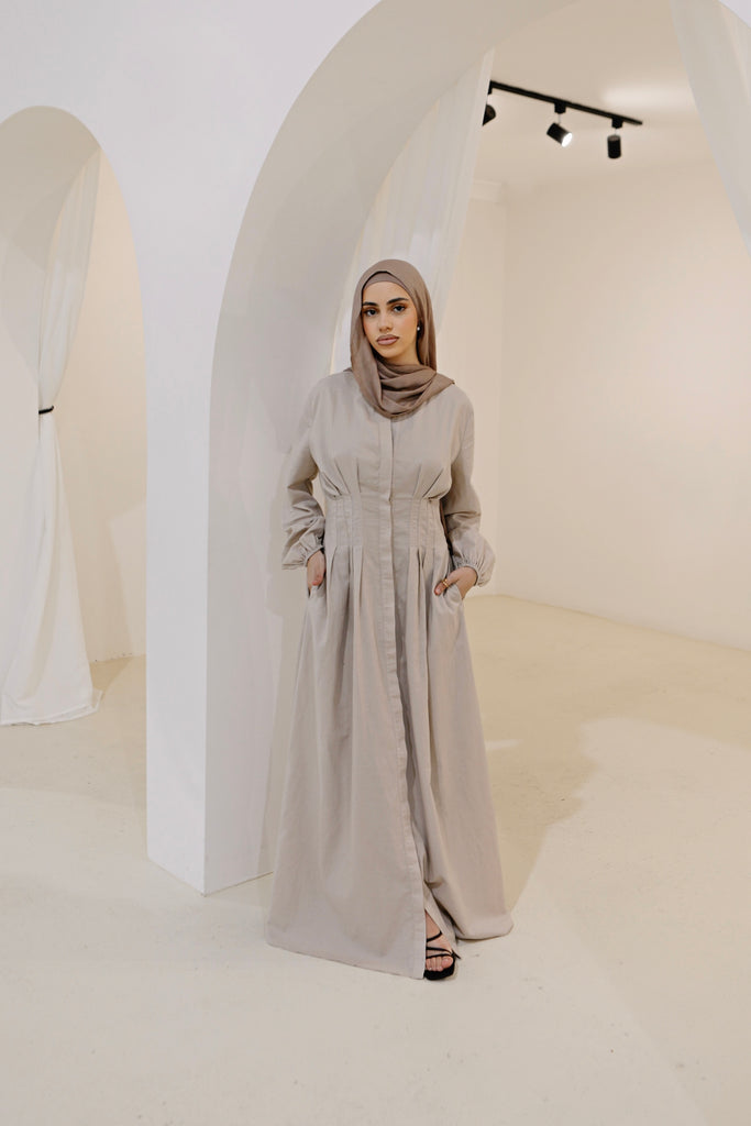 CELINE LINEN DRESS - BLACK - SOFINAS