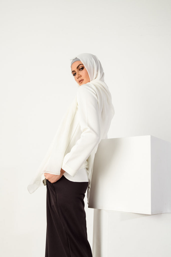 Pure Organic Silk Georgette - Ivory - SOFINAS