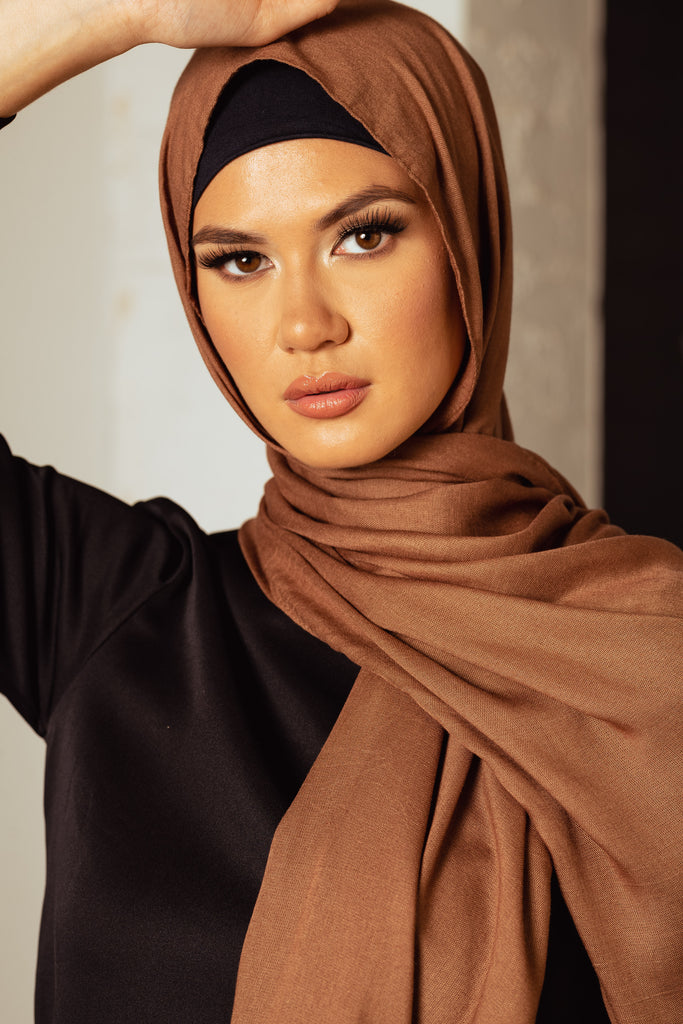 Cocoa Premium Demure Modal Headscarf - SOFINAS
