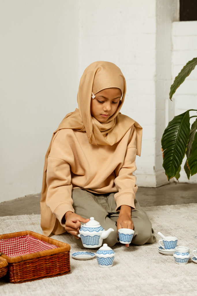 Tan Premium Demure Modal Headscarf - SOFINAS