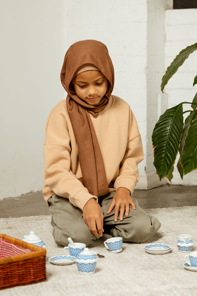 Cocoa Premium Demure Modal Headscarf - SOFINAS