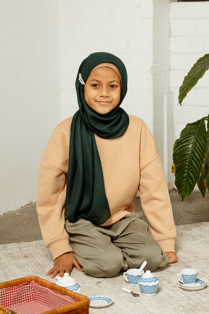 Rich Emerald Premium Demure Modal Headscarf - SOFINAS