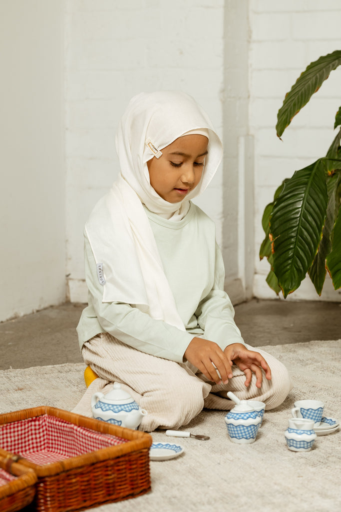 Pearl Ivory Premium Modal Demure Headscarf - SOFINAS