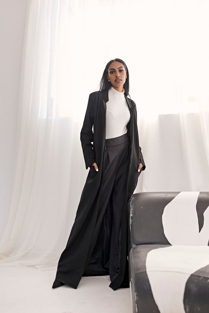 LONGLINE BLAZER COAT - SOFINAS