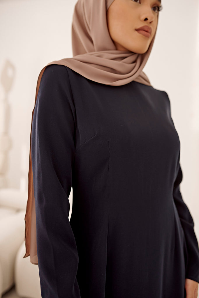 Premium Slim Line Abaya in Saphire - SOFINAS