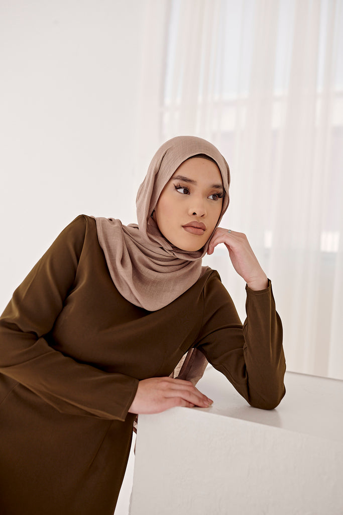 Clay Modal Slub Scarves - SOFINAS