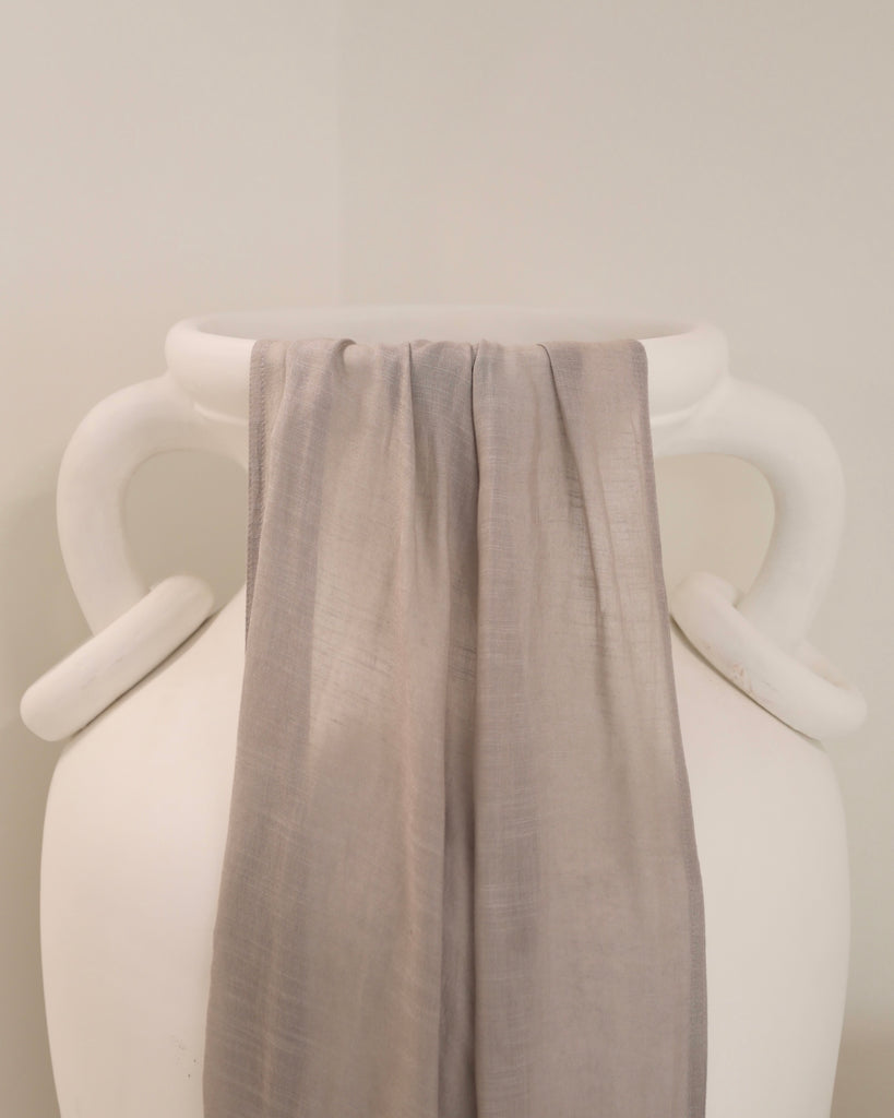 French Grey Modal Slub Scarves - SOFINAS