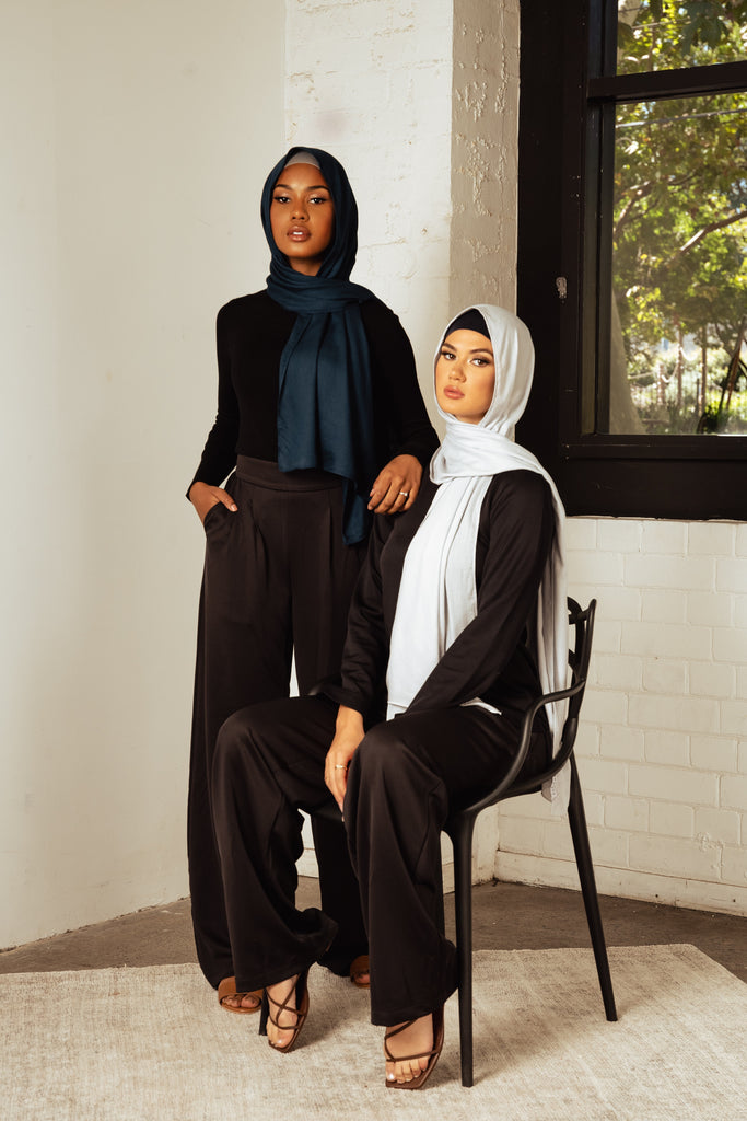 Deep Basalt Premium Demure Modal Headscarf - SOFINAS