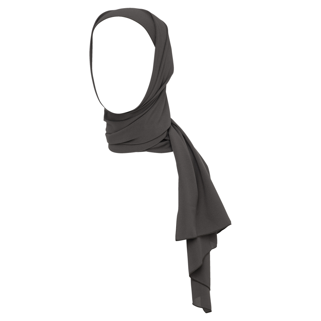 Cobalt Non-Sheer Crepe Headscarf