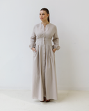 CELINE LINEN DRESS - BLACK - SOFINAS