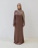 SIGNATURE SILK DRESS - BLACK - SOFINAS