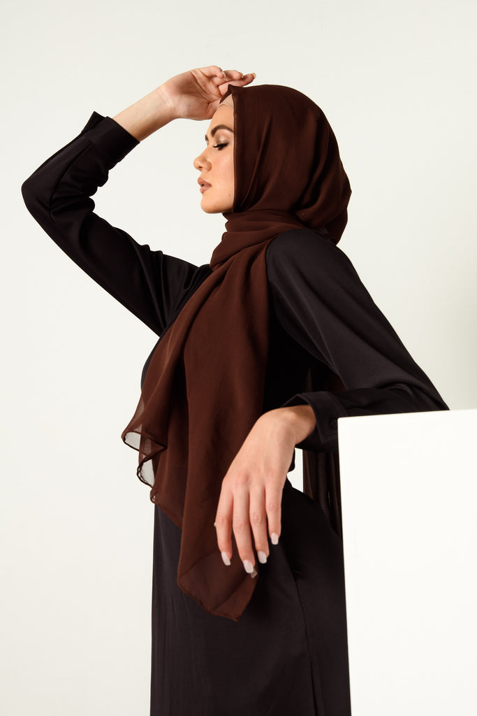 Pure Organic Silk Georgette - Nutmeg - SOFINAS