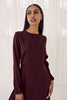 Premium Slim Line Abaya in Ruby - SOFINAS