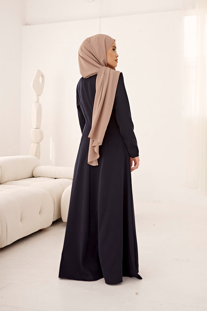 Premium Slim Line Abaya in Saphire - SOFINAS