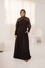Premium Slim Line Abaya in Obsidian - SOFINAS
