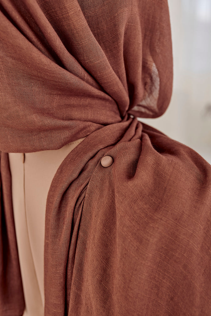 Terracotta Modal Slub Scarves - SOFINAS