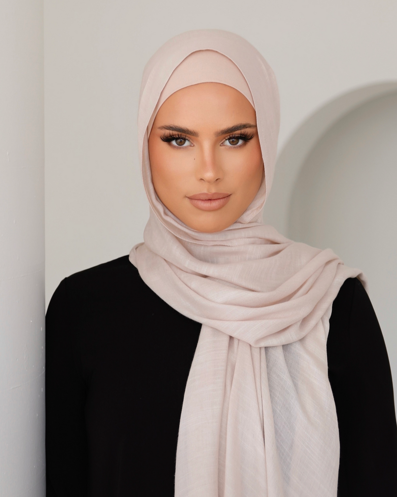 Ecru Modal Slub Scarves - SOFINAS