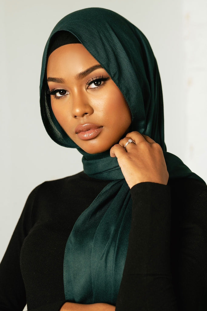 Rich Emerald Premium Demure Modal Headscarf - SOFINAS