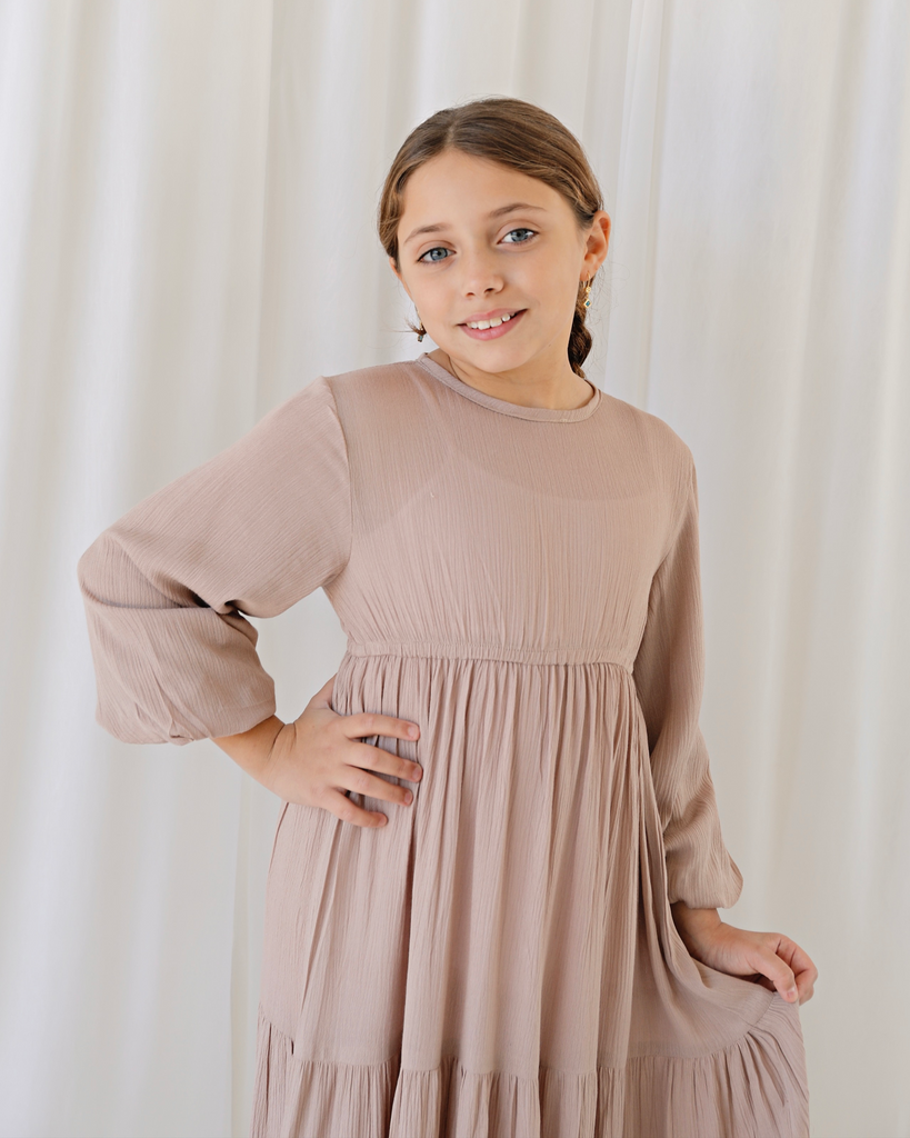 Zahra Dress Tan - SOFINAS
