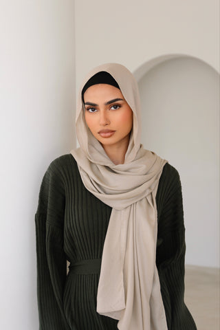 Stone Premium Demure Modal Headscarf