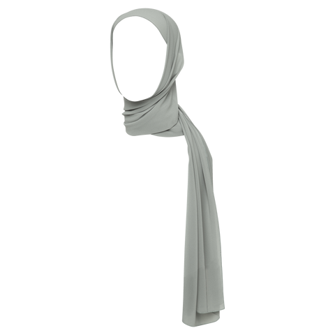 Jet Black Soft-Touch Crepe Headscarf