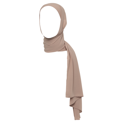 Greige Soft-Touch Crepe Headscarf