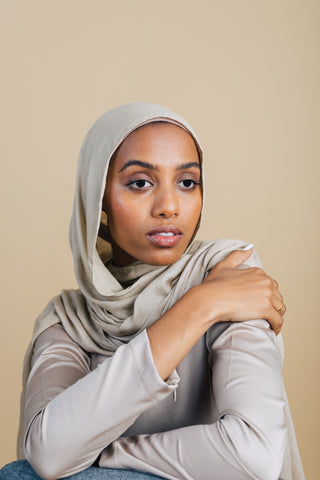 Stone Premium Demure Modal Headscarf