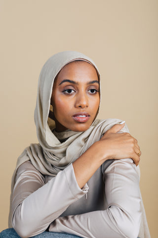 Pearl Ivory Premium Modal Demure Headscarf