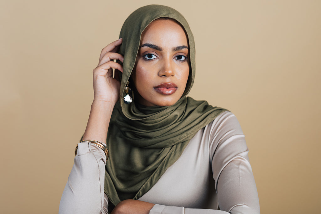 Warm Olive Demure Headscarf - SOFINAS
