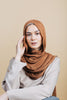 Rustic Brown Premium Demure Modal Headscarf - SOFINAS